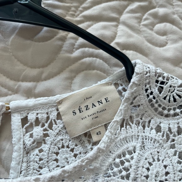 Sezane LIMONA BLOUSE Ecru Size 42 - Picture 4 of 8